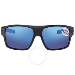 DIEGO Blue Mirror Polarized Glass Mens Sunglasses DGO 11 OBMGLP 62