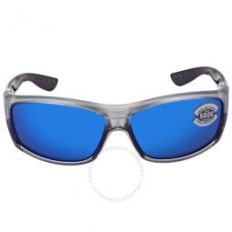 SALTBREAK Blue Mirror Polarized Glass Mens Sunglasses BK 18 OBMGLP 65