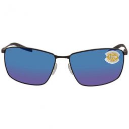 TURRET Blue Mirror Polarized Polycarbonate Mens Sunglasses
