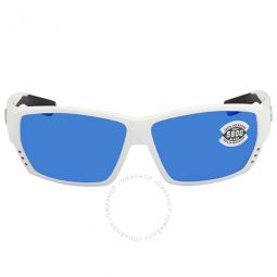TUNA ALLEY Blue Mirror Polarized Glass Mens Sunglasses TA 25 OBMGLP 62