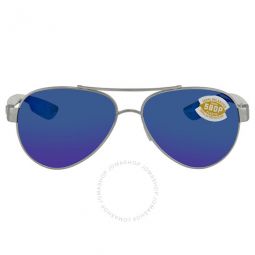 LORETO Blue Mirror Polarized Polycarbonate Ladies Sunglasses LR 21 OBMP 56