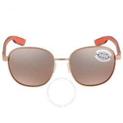 EGRET Copper Silver Mirror Polarized Glass Unisex Sunglasses