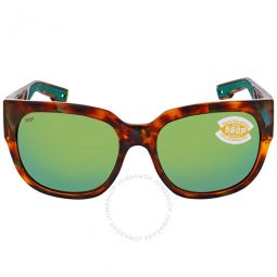 WATERWOMAN Green Mirror Polarized Polycarbonate Ladies Sunglasses WTW 250 OGMP 55