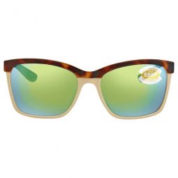 ANAA Green Mirror Polarized Polycarbonate Ladies Sunglasses ANA 105 OGMP 55