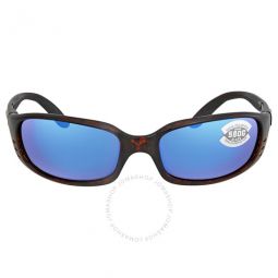 BRINE Blue Mirror Polarized Glass Mens Sunglasses BR 10 OBMGLP 59