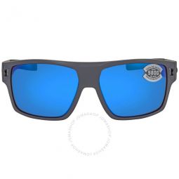 DIEGO Blue Mirror Polarized Glass Mens Sunglasses DGO 98 OBMGLP 62
