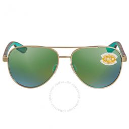 PELI Green Mirror Polarized Polycarbonate Unisex Sunglasses PEL 287 OGMP 57