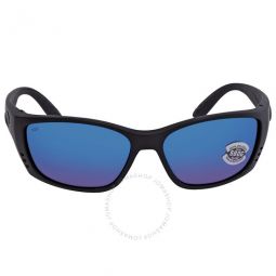 FISCH Blue Mirror Poloarized Glass Mens Sunglasses FS 01 OBMGLP 64