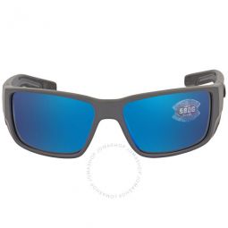 BLACKFIN PRO Blue Mirror Polarized Glass Mens Sunglasses