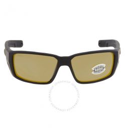 FANTAIL PRO Sunrise Silver Mirror Polarized Glass Rectangular Mens Sunglasses