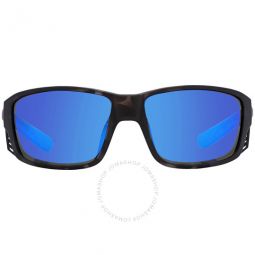 Tuna Alley Pro Blue Mirror Polarized Glass Mens Sunglasses