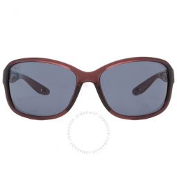 Seadrift Grey Polarized Polycarbonate Rectangular Ladies Sunglasses