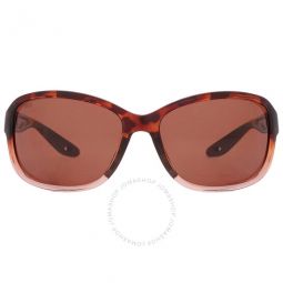 SEADRIFT Copper Polarized Polycarbonate Rectangular Ladies Sunglasses