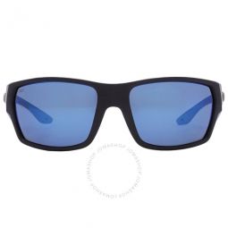 Tailfin Blue Mirror Polarized Polycarbonate Rectangular Mens Sunglasses
