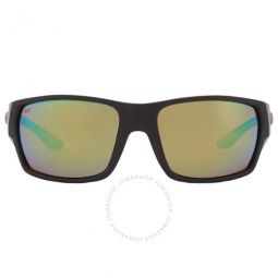 TAILFIN Green Mirror Polarized Polycarbonate Rectangular Mens Sunglasses