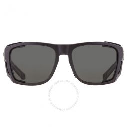 King Tide 6 Grey Polarized Glass Wrap Mens Sunglasses