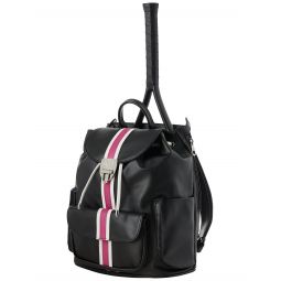 Court Couture Hampton Striped Backpack Black