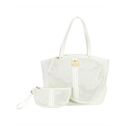 Court Couture Cassanova Perforated Bag White
