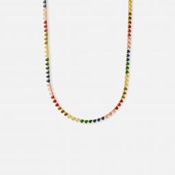 rainbow hearts necklace