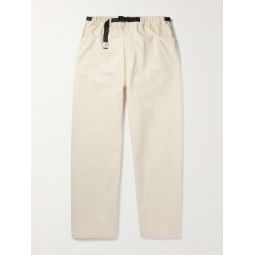 Straight-Leg Belted Cotton-Twill Trousers
