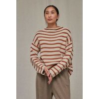 Lamis Stripe Sweater - Natural/Apricot