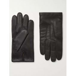 Shaftesbury Touchscreen Cashmere-Lined Leather Gloves