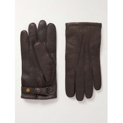Hampton Cashmere-Lined Full-Grain Leather Gloves