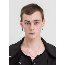 Green Candy Earring - white gold