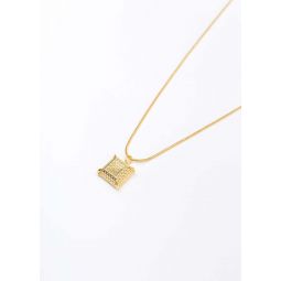 Gold Square Necklace - Gold