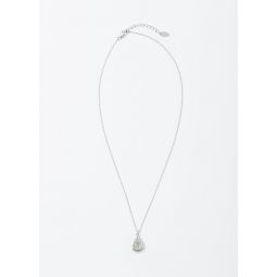 White Gold Water Drop Necklace - White Gold
