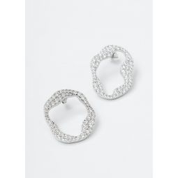 White Gold Cell Division B Earring - White Gold