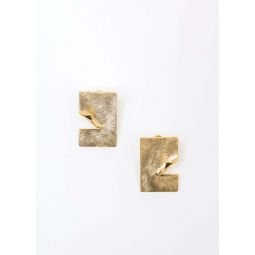 Wood Earring - Gold