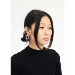 Silver And Rhinestone WUXIAN Earring - Silver