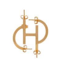 Dheygere Monogram Currency Earring - Gold
