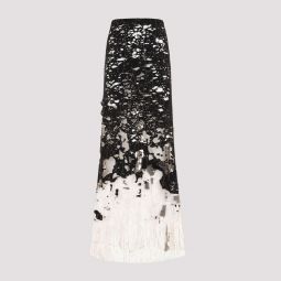 Diesel Lace Long Skirt - Deep Black