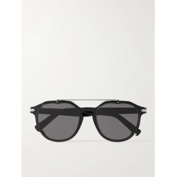 DiorBlackSuit RI Round-Frame Acetate and Silver-Tone Sunglasses