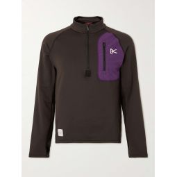 Luca Shell-Trimmed Recycled Stretch-Jersey Half-Zip Running Top