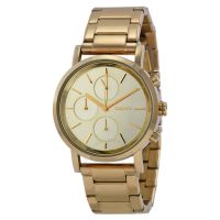 Lexington Chronograph Gold Mirror Dial Gold Tone Stainless Steel Ladies Watch