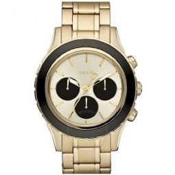 Champagne Chronograph Dial Gold Steel Mens Watch