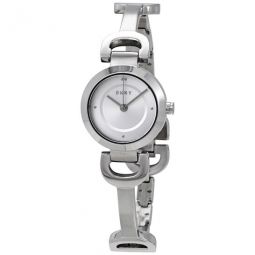 City Silver Dial Stainless Steel Bangle Ladies Watch