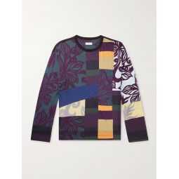Patchwork Printed Cotton-Jersey T-Shirt