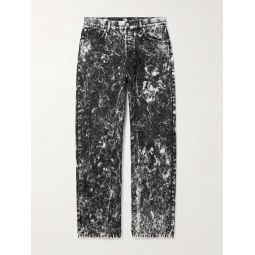 Straight-Leg Bleached Jeans