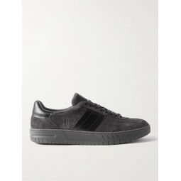 Legacy Runner Leather-Trimmed Suede Sneakers