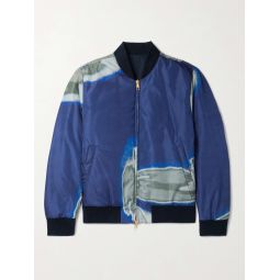 Slim-Fit Reversible Printed Shell and Cotton Bomber Jacket