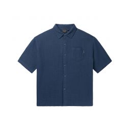Enzi Seersucker SS Shirt - Blue