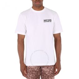 White Nedeem Short Sleeve Cotton T-Shirt, Size Small