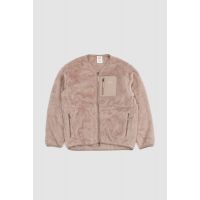 High Pile Fleece Zip Jacket - Pink Beige