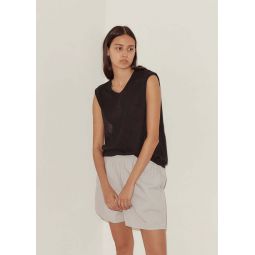 Loose Knitted Vest - Black