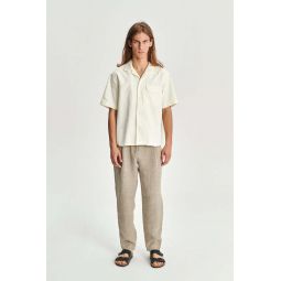 Short Sleeve Camp Collar Shirt - Off-white