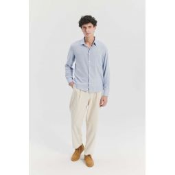 Feel Good Airy Mix of Portuguese Merino Wool and Modal Shirt - Sky Blue